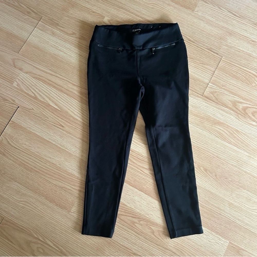 d. jeans Black Skinny Leg Pull on Dress Pants 6P